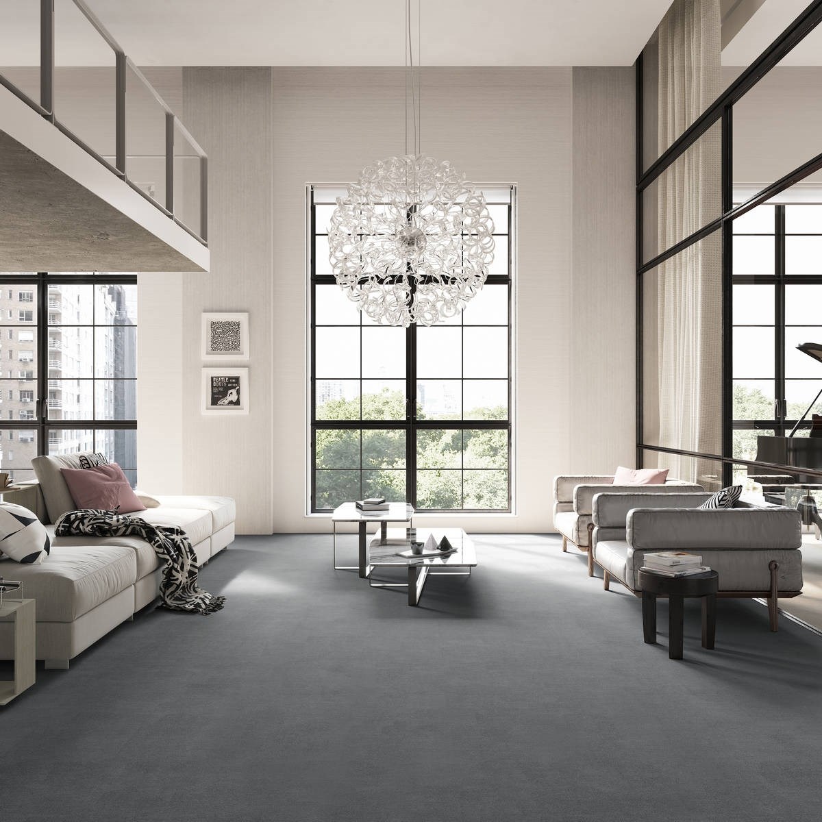 Heltäckningsmatta City Life Touch 97 400cm, Grå