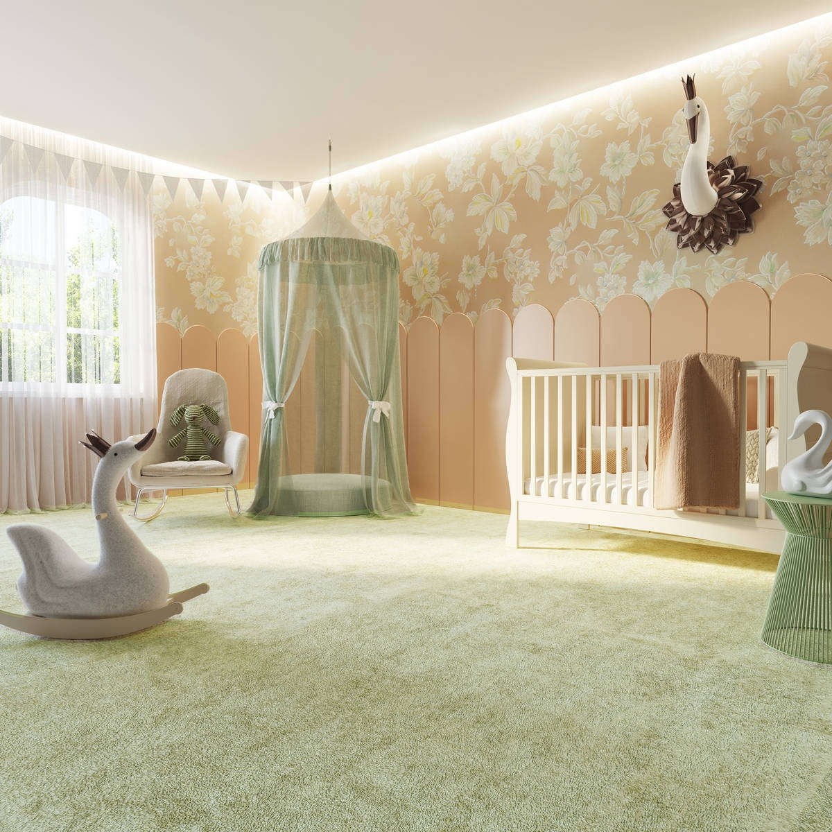 Heltäckningsmatta Sweet Life Atmosphere 20 400cm, Grön