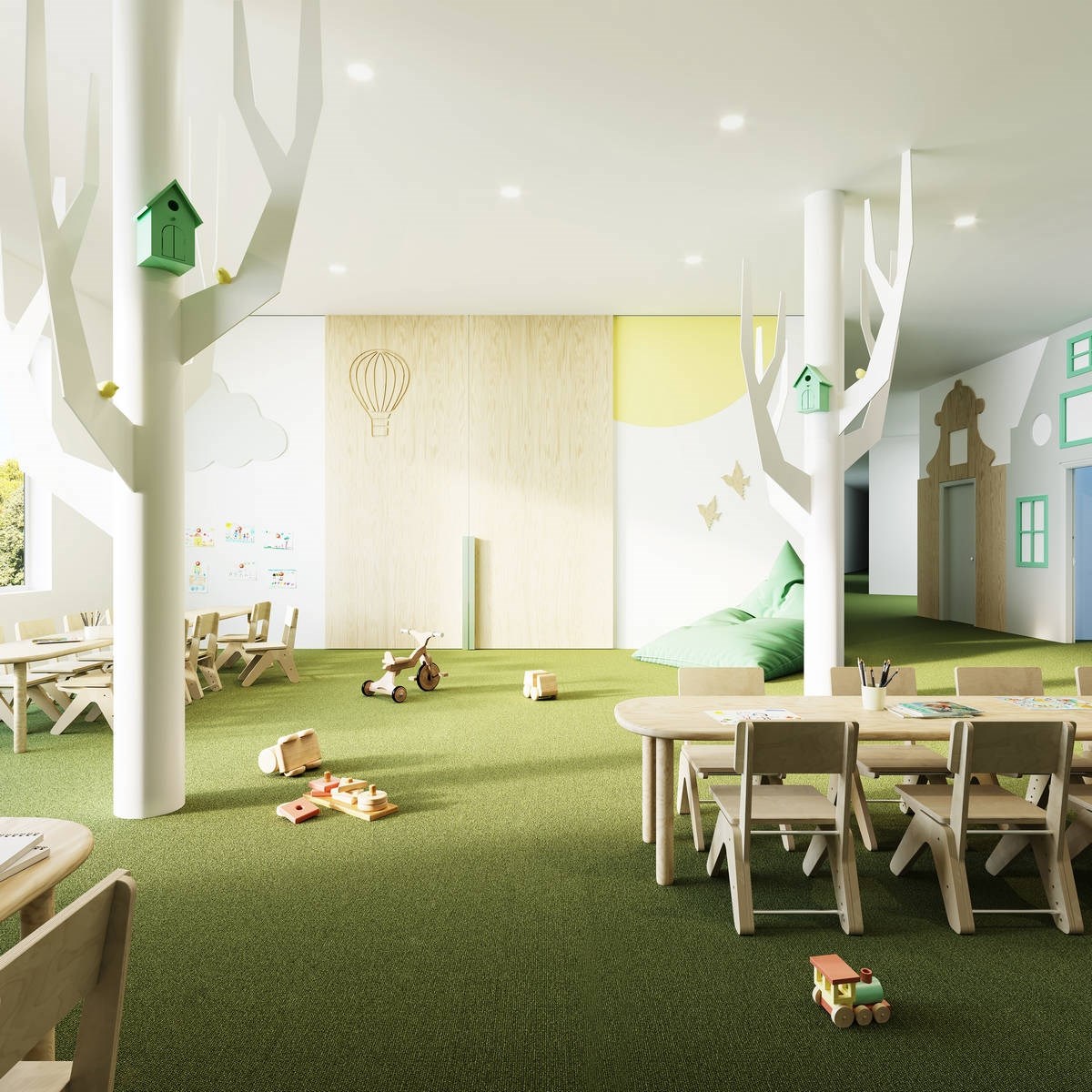 Heltäckningsmatta World Life Forza 21 500cm, Grön