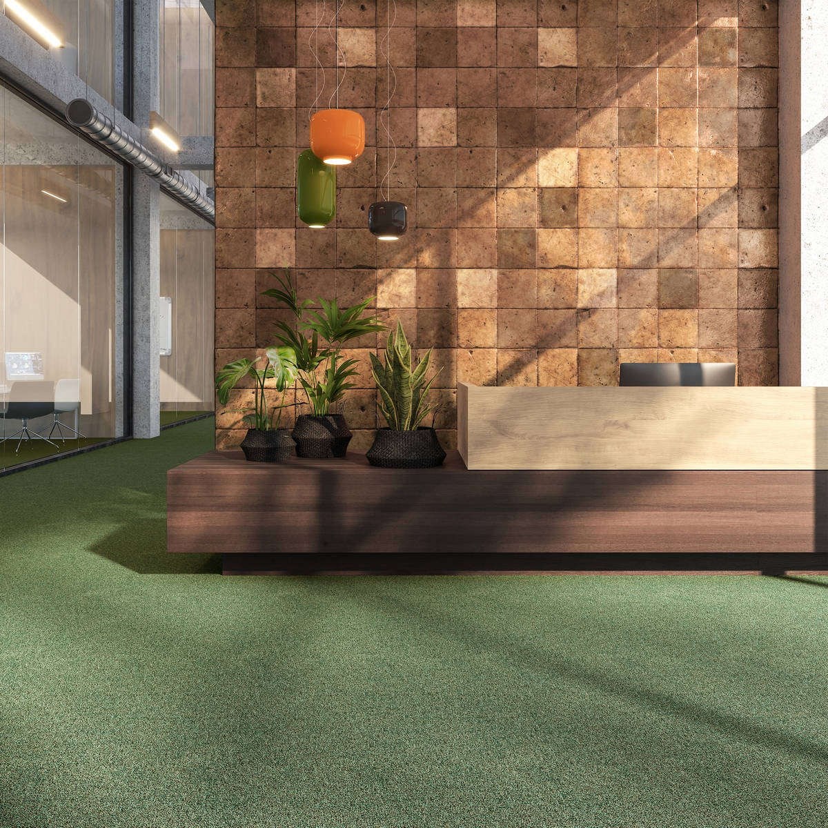 Heltäckningsmatta World Life Performa 21 400cm, Grön