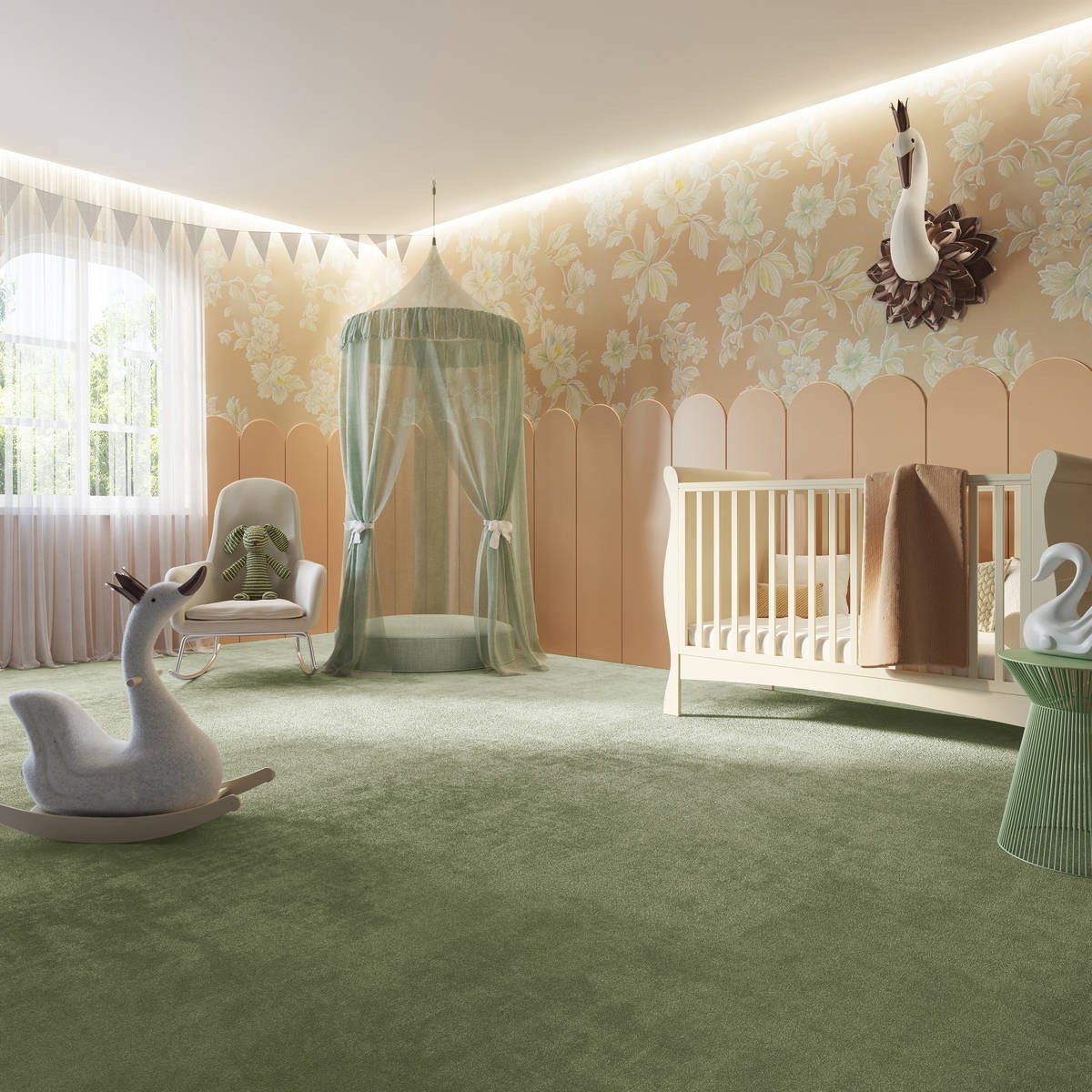 Heltäckningsmatta Sweet Life Lounge 24 500cm, Grön