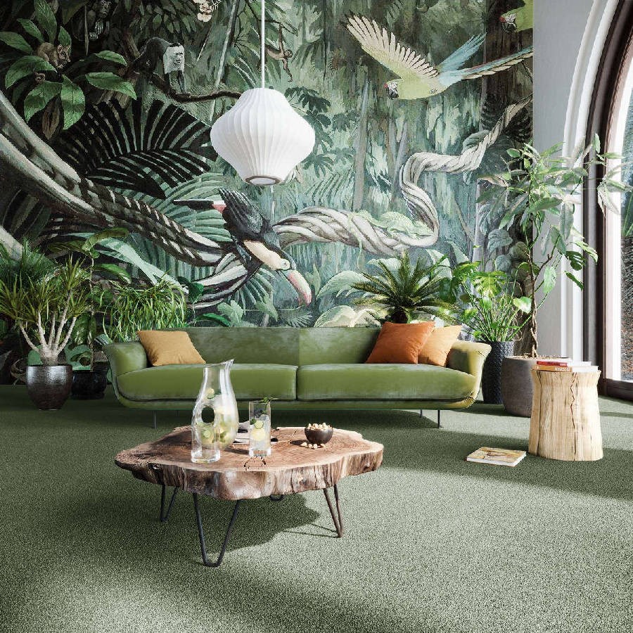 Heltäckningsmatta World Life Pride 24 400cm, Grön