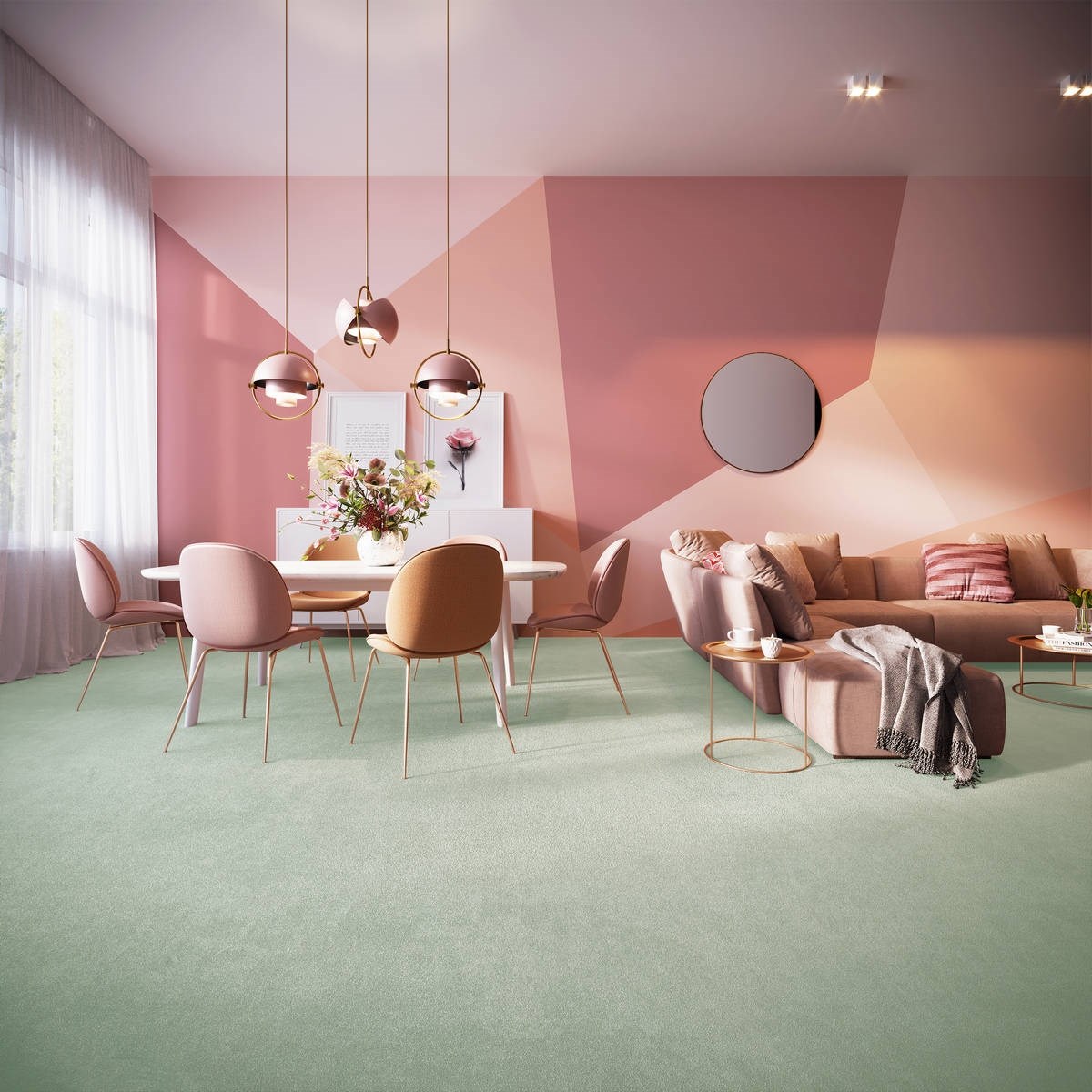 Heltäckningsmatta Classic Life Ambience 27 400cm, Grön