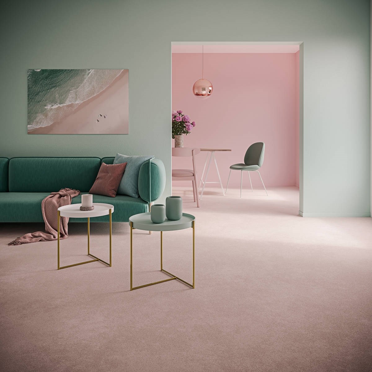 Heltäckningsmatta Sweet Life Touch 60 400cm, Lila