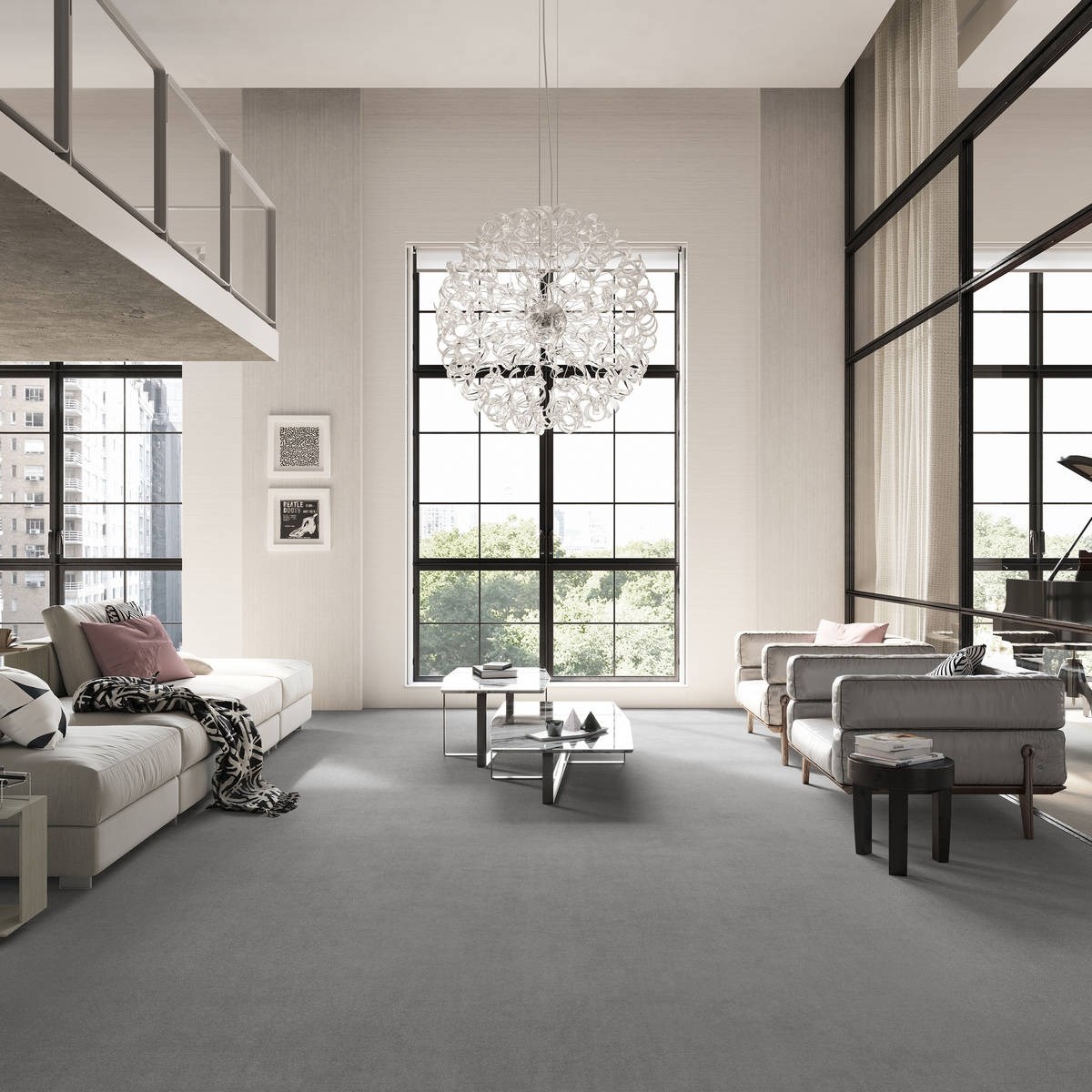 Heltäckningsmatta City Life Victory 92 500cm, Ljusgrå