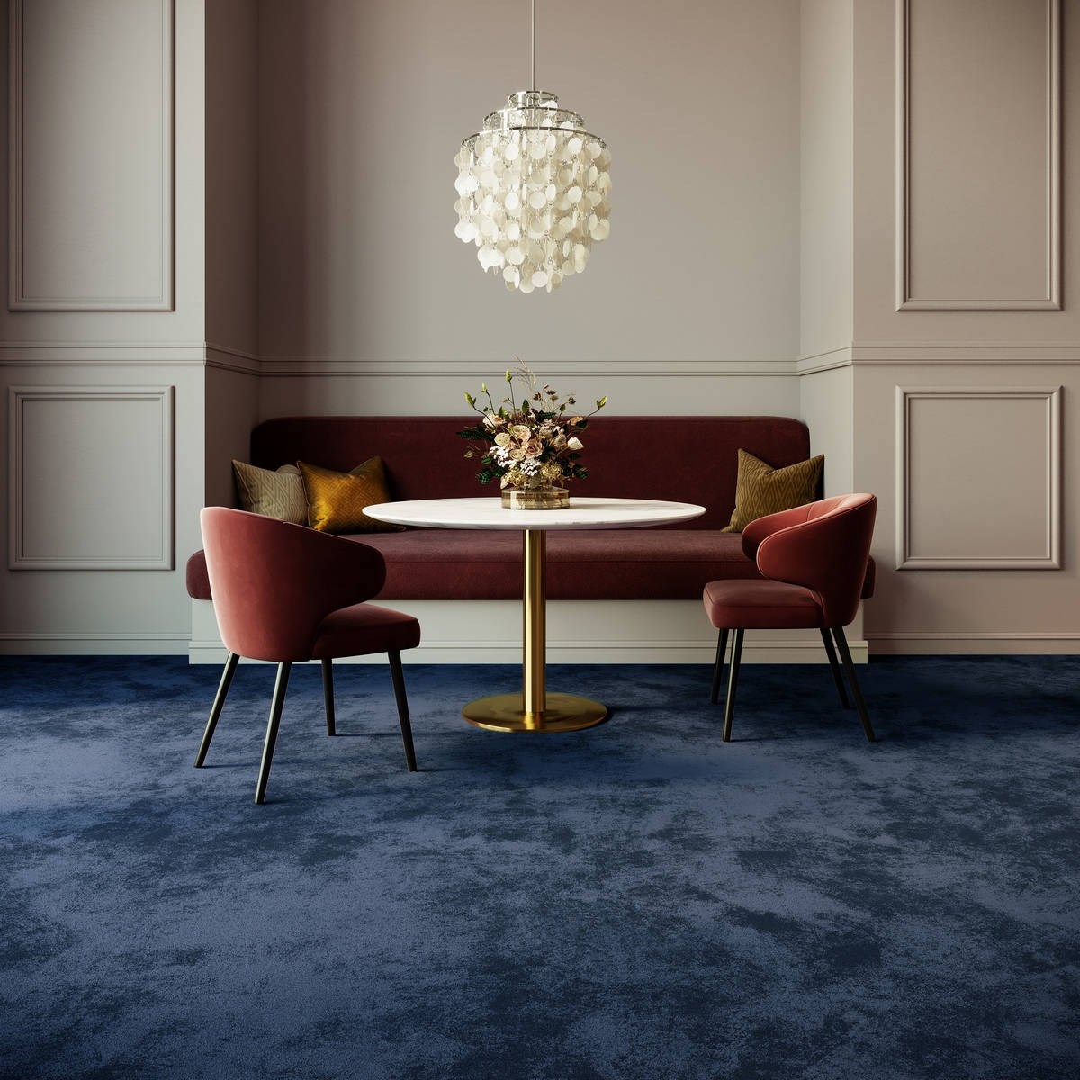 Heltäckningsmatta Classic Life Lounge 78 500cm, Mörkblå