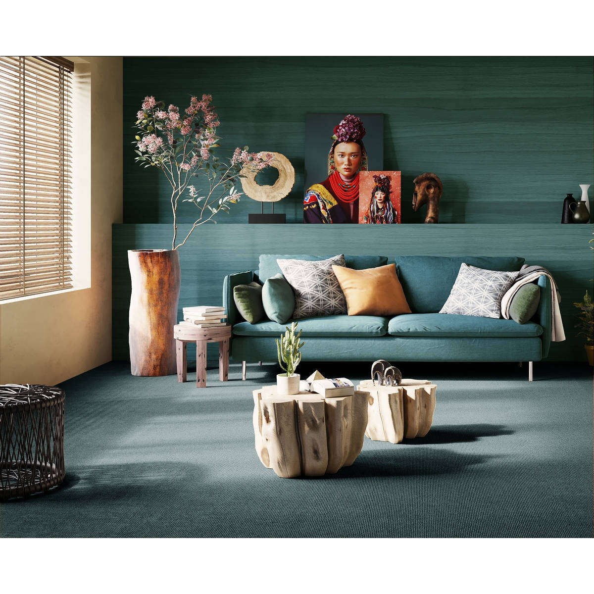 Heltäckningsmatta World Life Fame 74 400cm, Mörkgrå