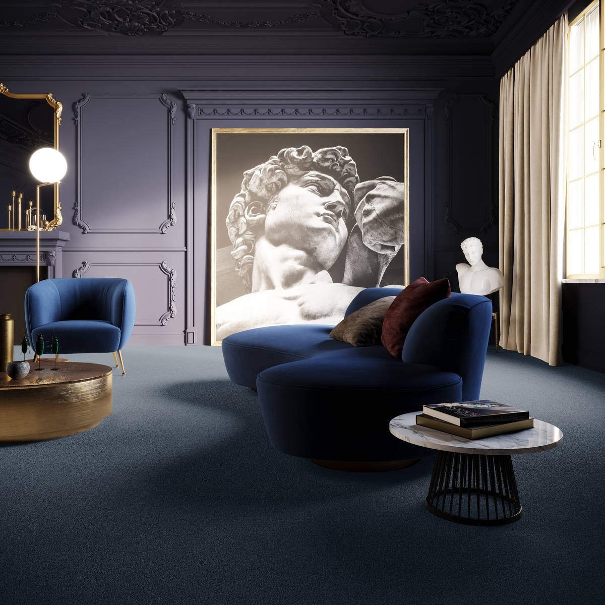 Heltäckningsmatta Classic Life Pride 78 500cm, Mörkgrå