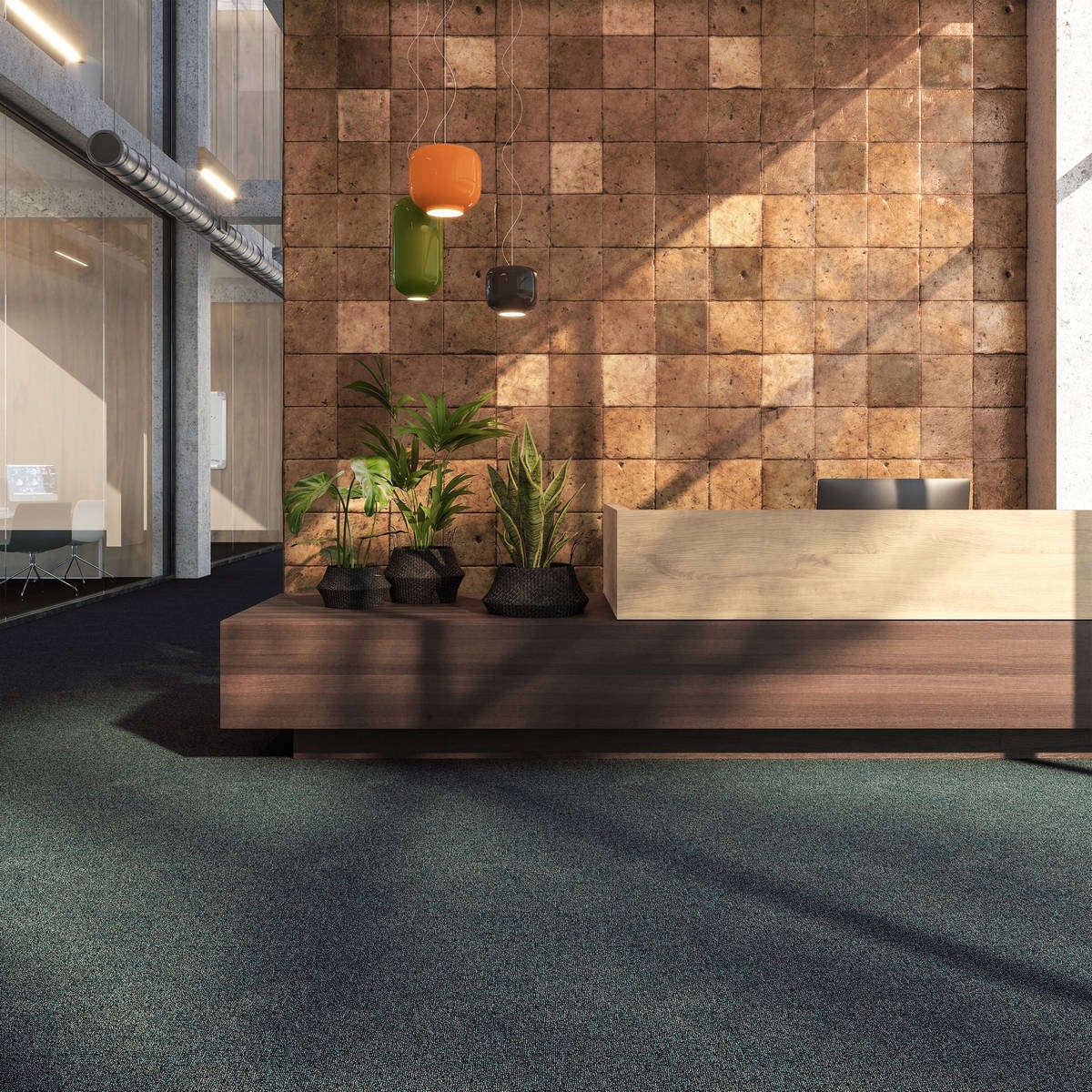 Heltäckningsmatta City Life Performa 99 400cm, Mörkgrå