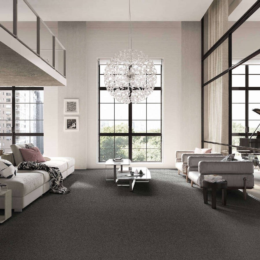 Heltäckningsmatta City Life Pride 99 400cm, Mörkgrå