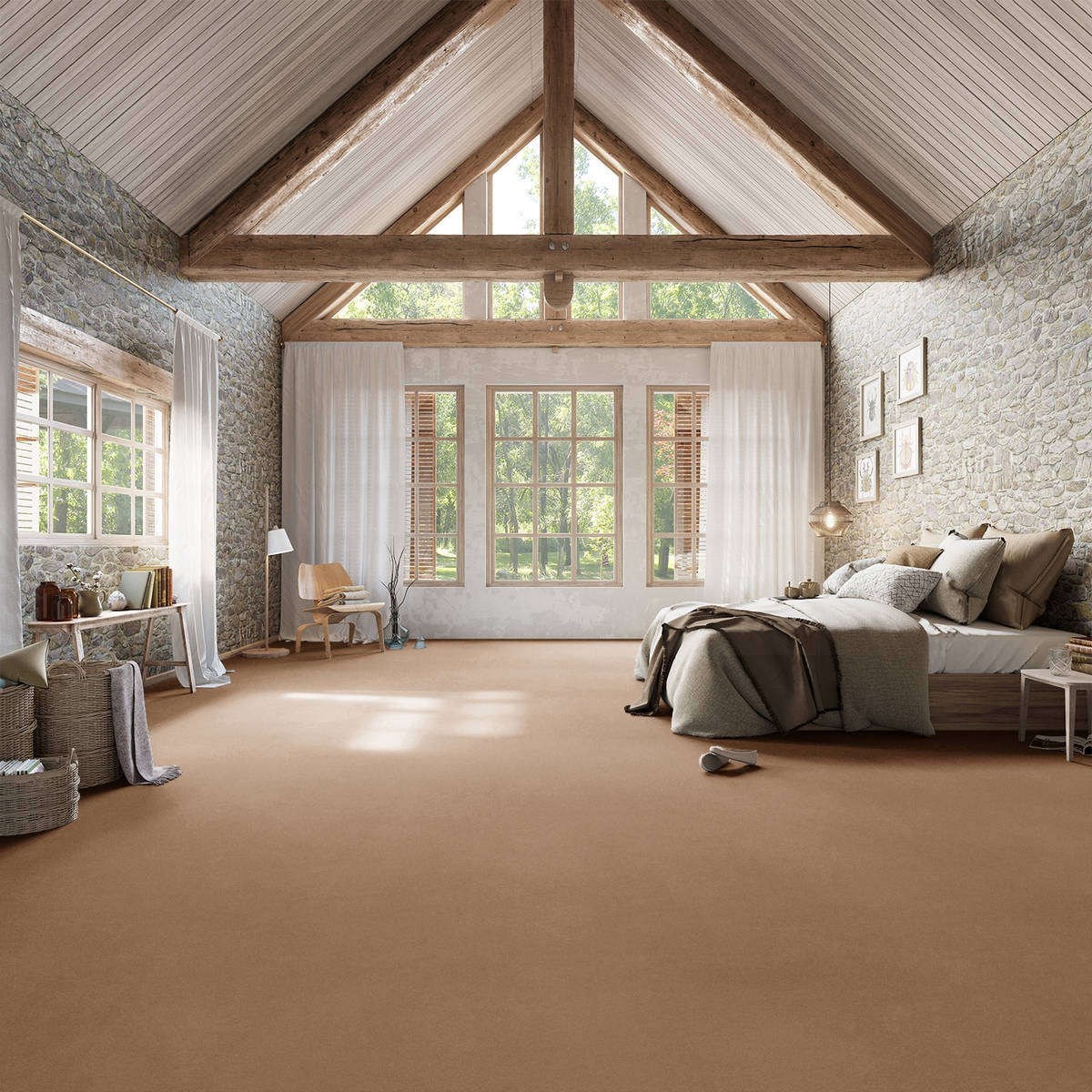 Heltäckningsmatta Simple Life Feeling 34 500cm, Gul