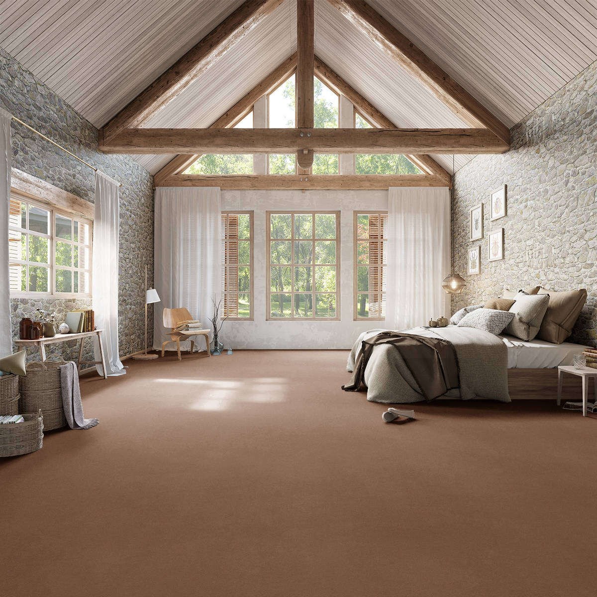 Heltäckningsmatta Simple Life Feeling 36 500cm, Orange