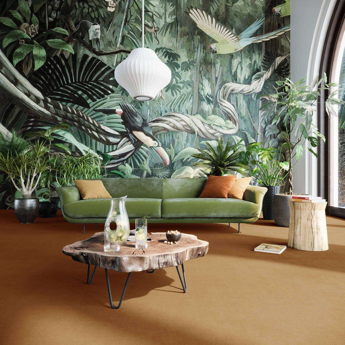 Heltäckningsmatta World Life Feeling 84 500cm, Orange