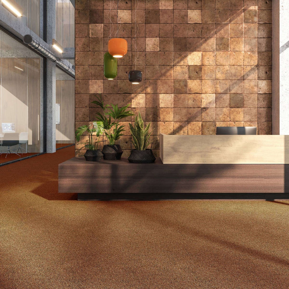 Heltäckningsmatta World Life Performa 84 400cm, Orange