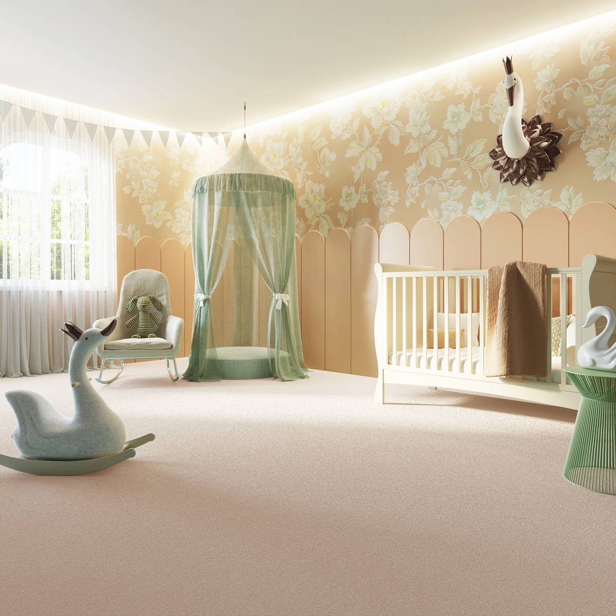 Heltäckningsmatta Sweet Life Feeling 06 400cm, Rosa