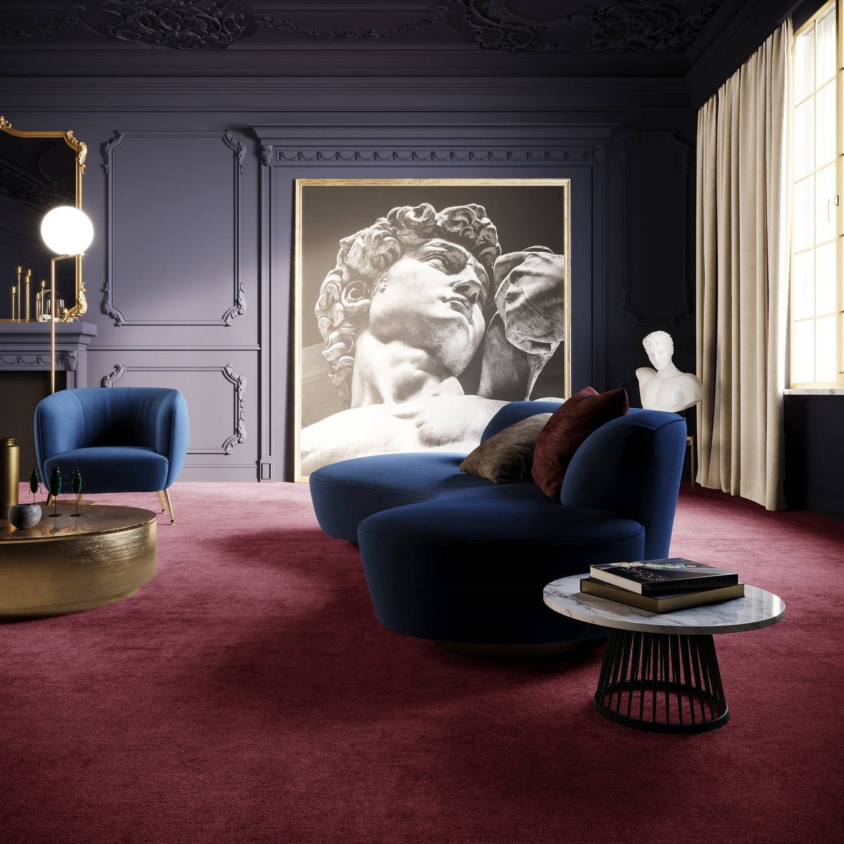 Heltäckningsmatta Classic Life Moments 66 500cm, Rosa