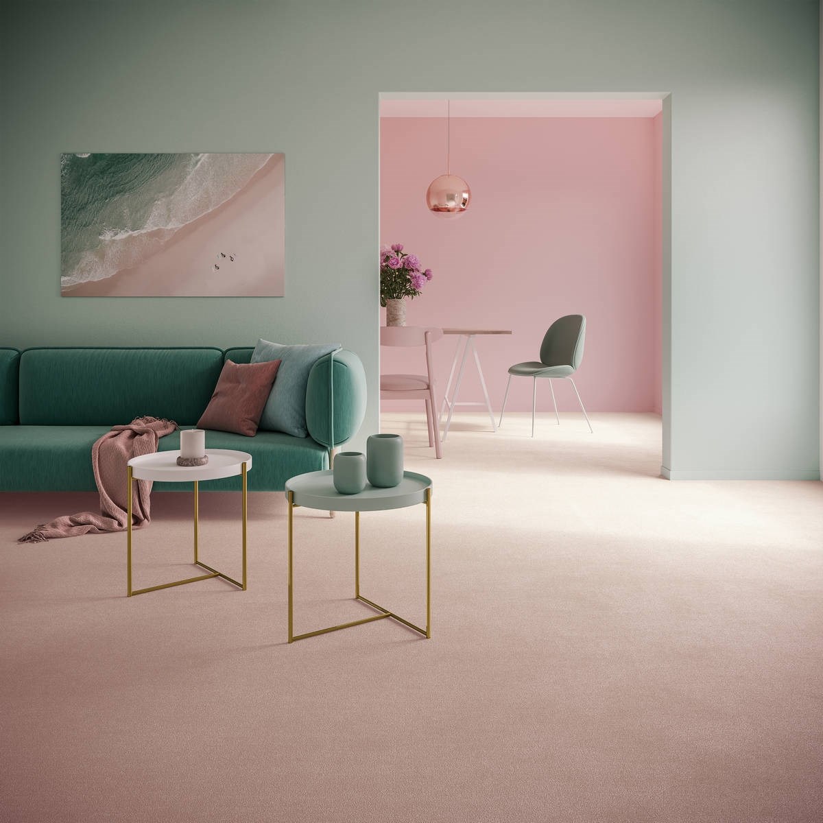 Heltäckningsmatta Sweet Life Triumph 67 400cm, Rosa