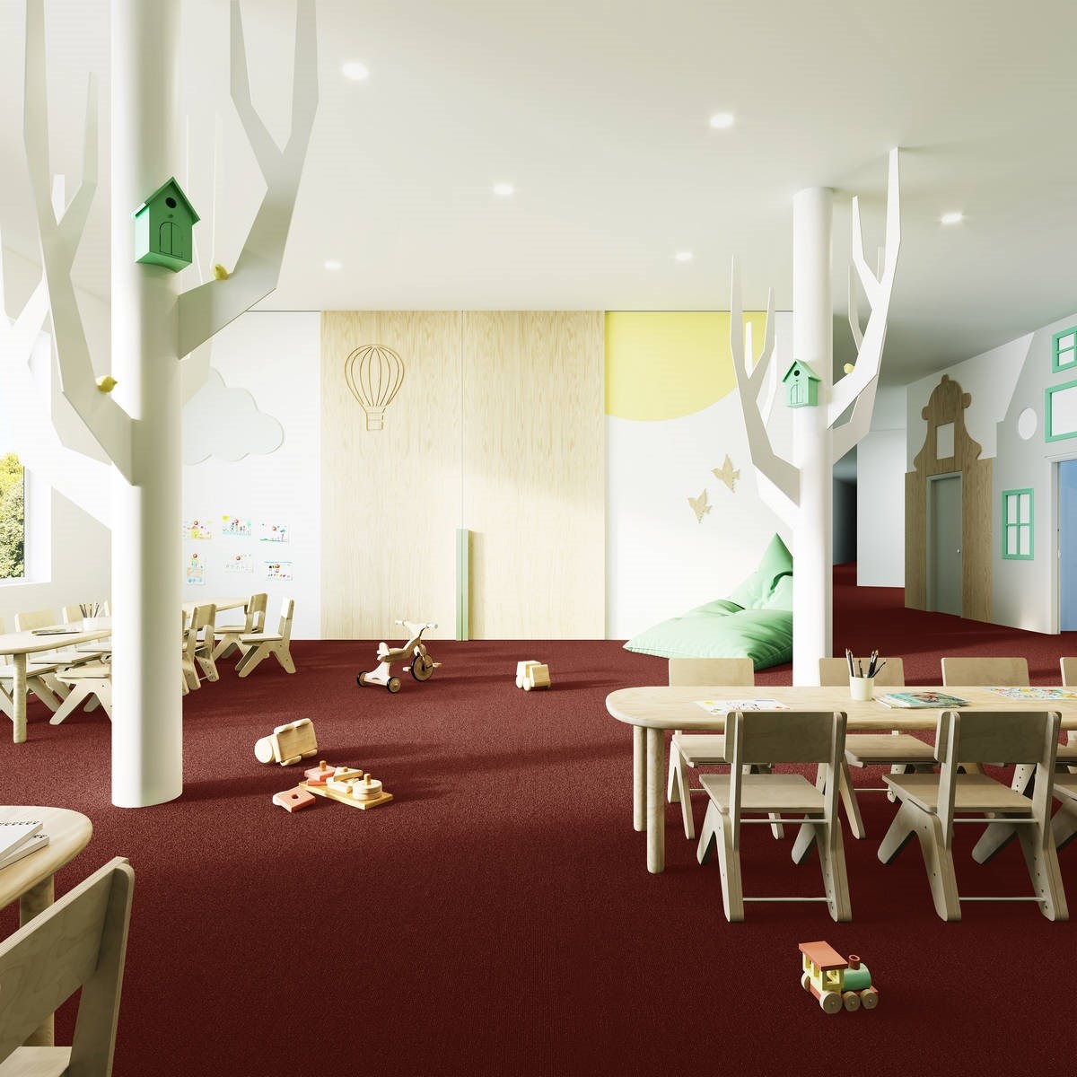 Heltäckningsmatta Classic Life Forza 12 500cm, Röd