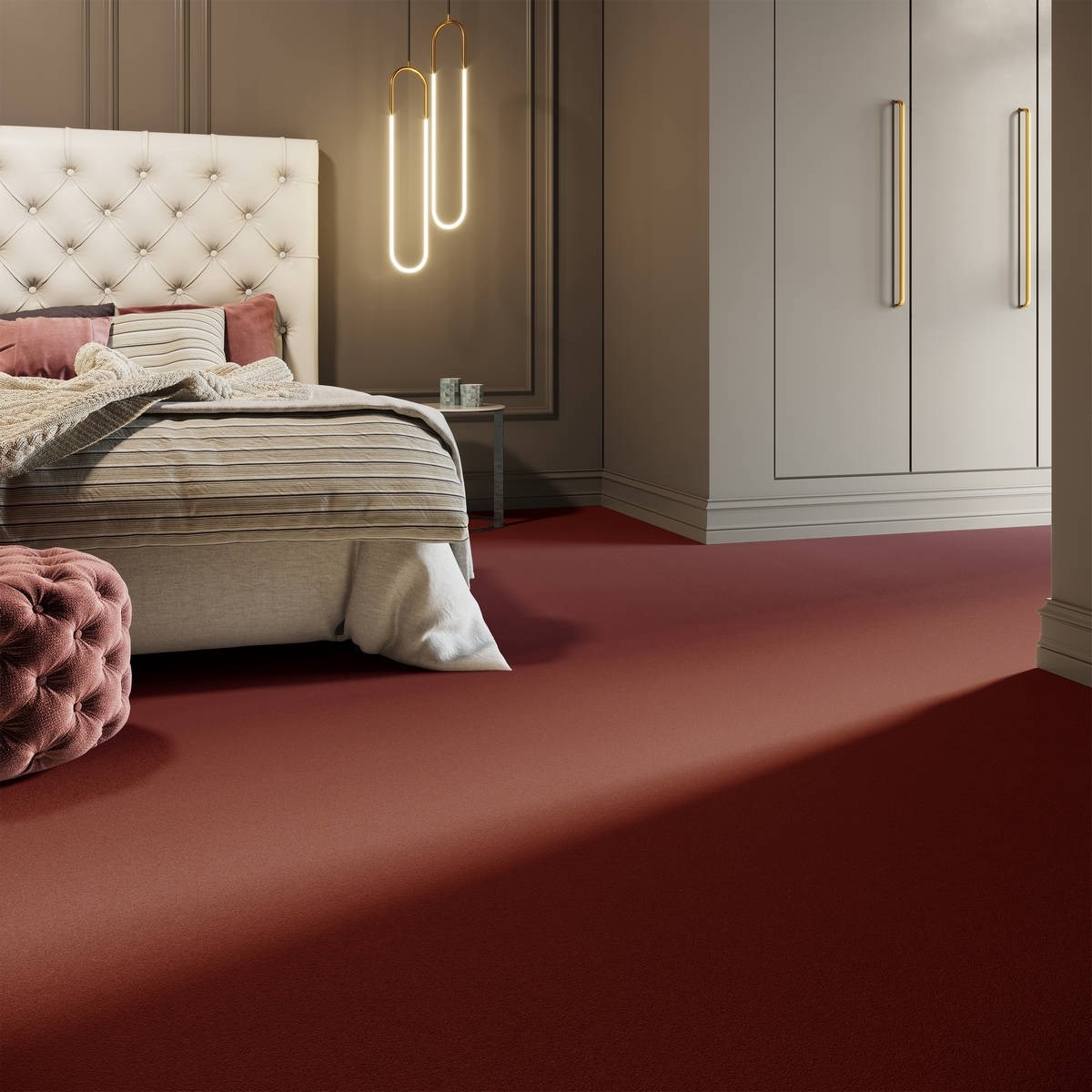 Heltäckningsmatta Classic Life Touch 12 500cm, Röd