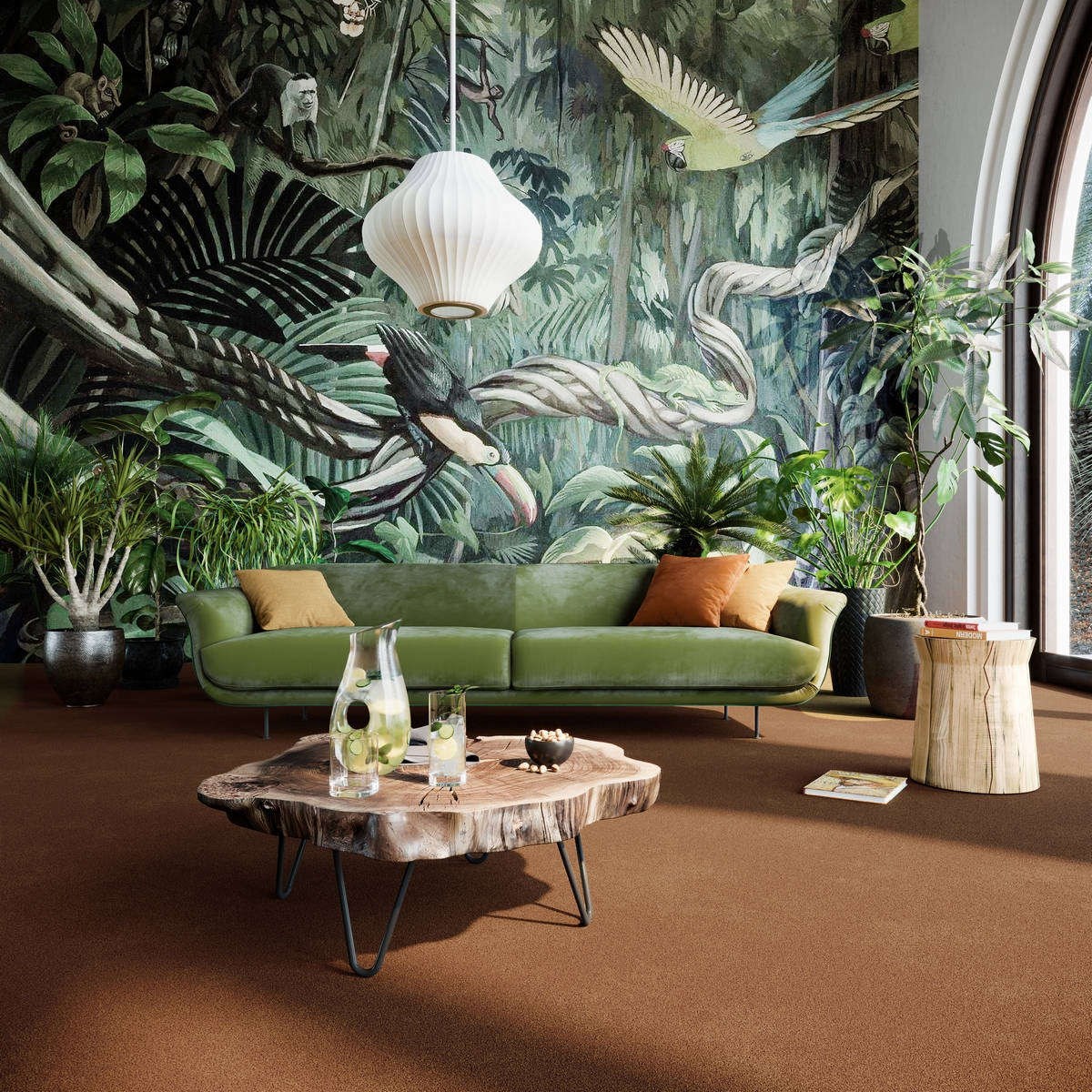 Heltäckningsmatta World Life Triumph 84 400cm, Röd