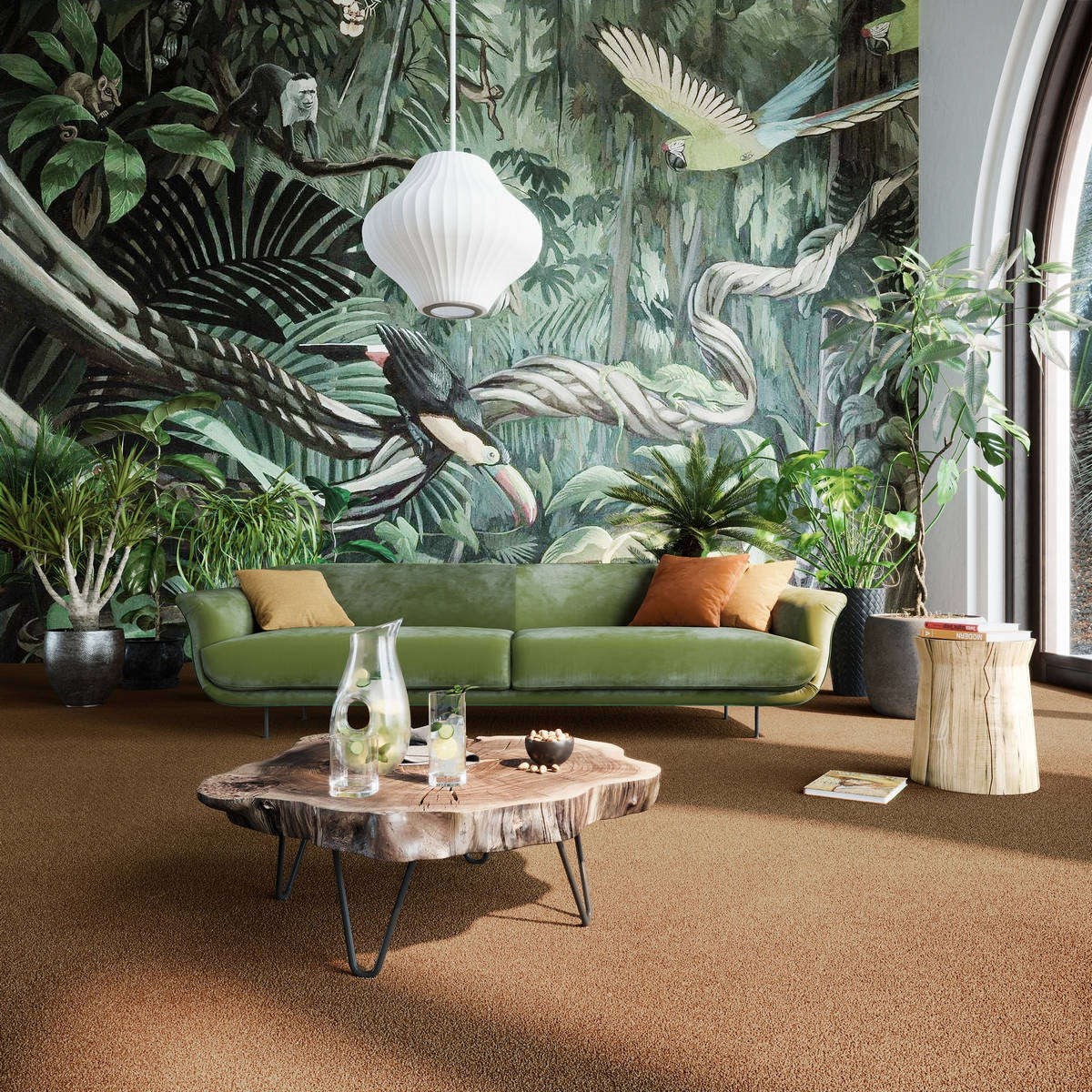 Heltäckningsmatta World Life Pride 85 500cm, Brun