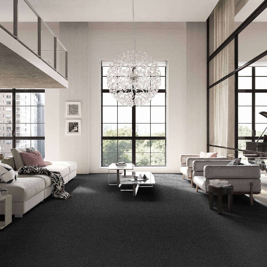 Heltäckningsmatta City Life Pride 98 400cm, Svart