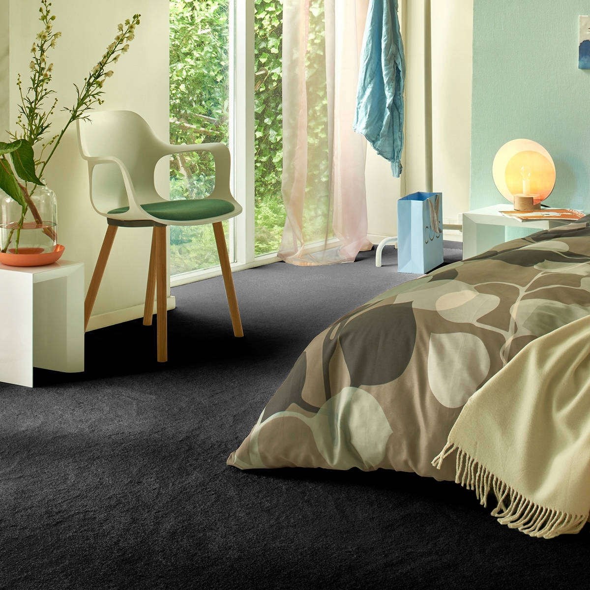 Heltäckningsmatta Sedna Kai 99 400cm, Svart