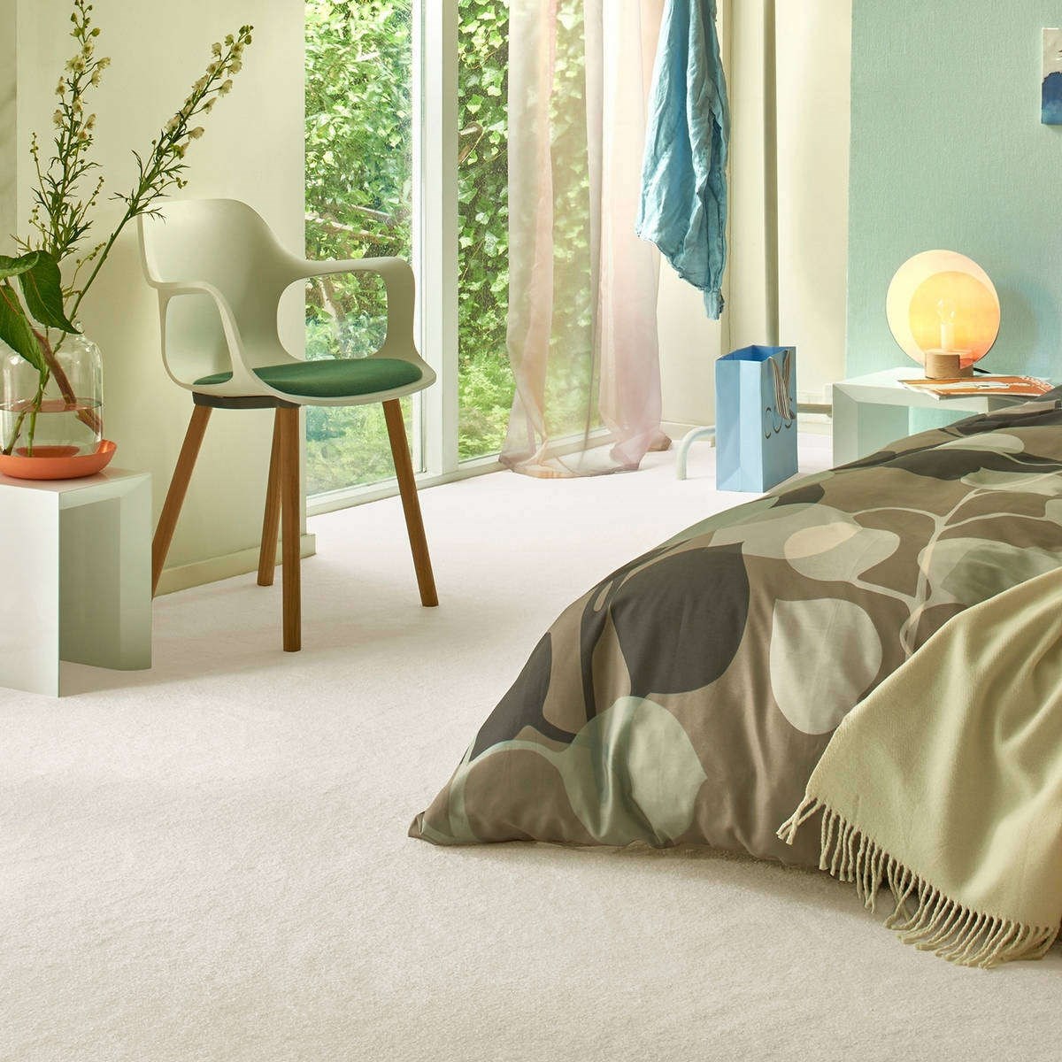 Heltäckningsmatta Sedna Kai 03 400cm, Vit