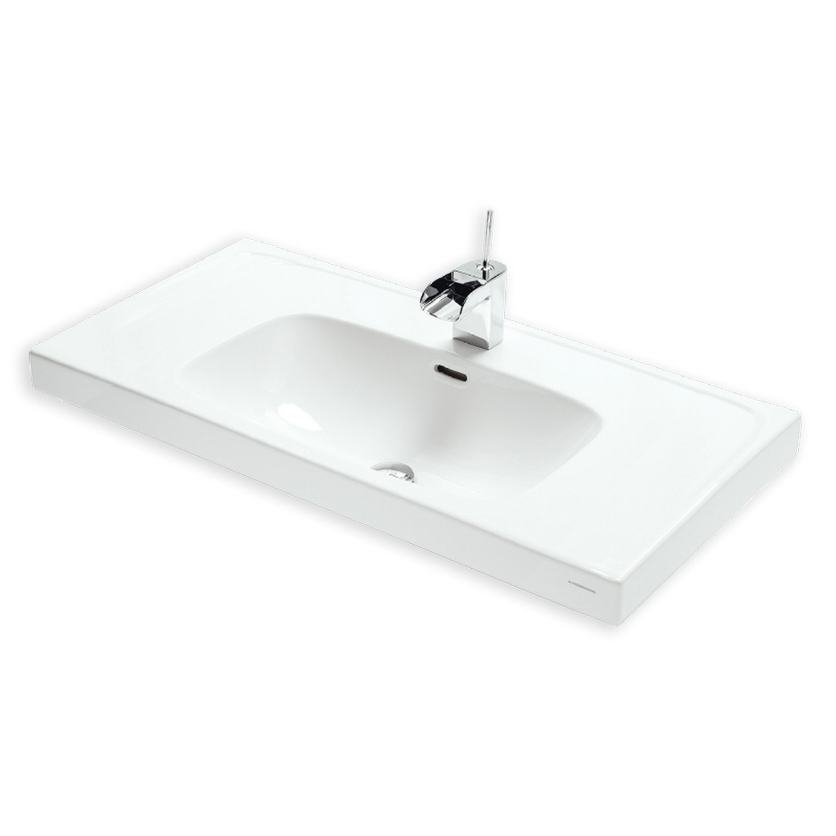 Handfat Deep 100x45cm, Vit