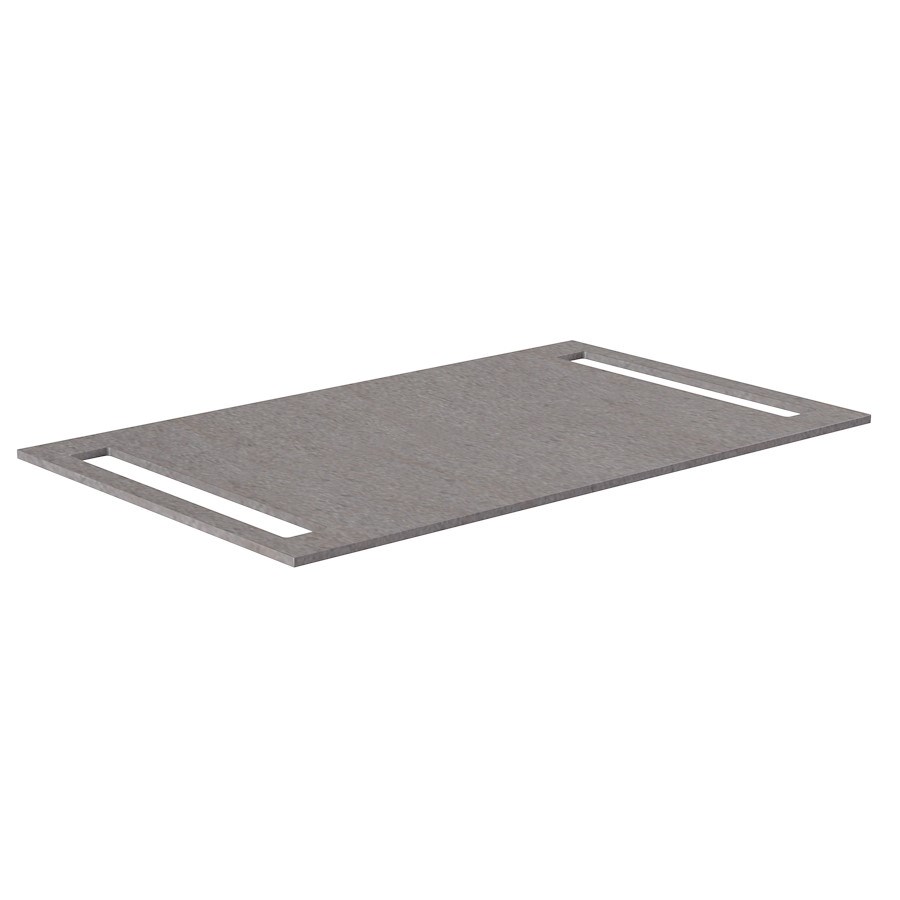 Bänkskiva Med Dubbla Hål För Handduk Grå Månsken, 800mm