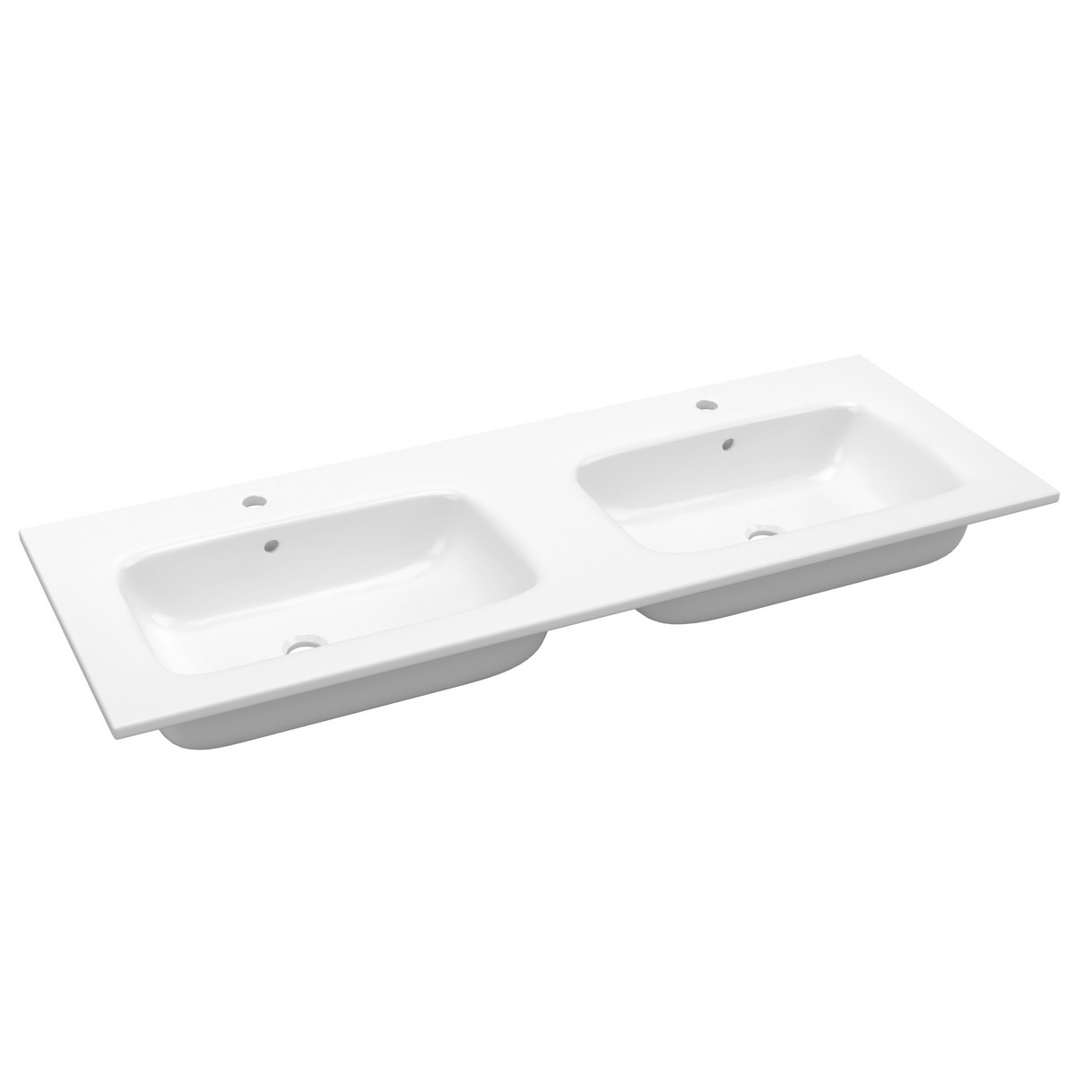 Handfat Elide 120x45cm, Dubbel, Vit