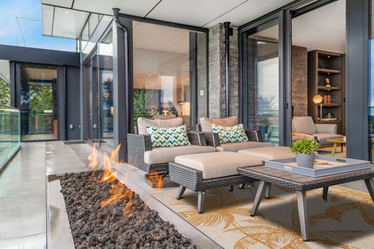 Vävd Matta Bahamas Palm Guld, 160x230cm