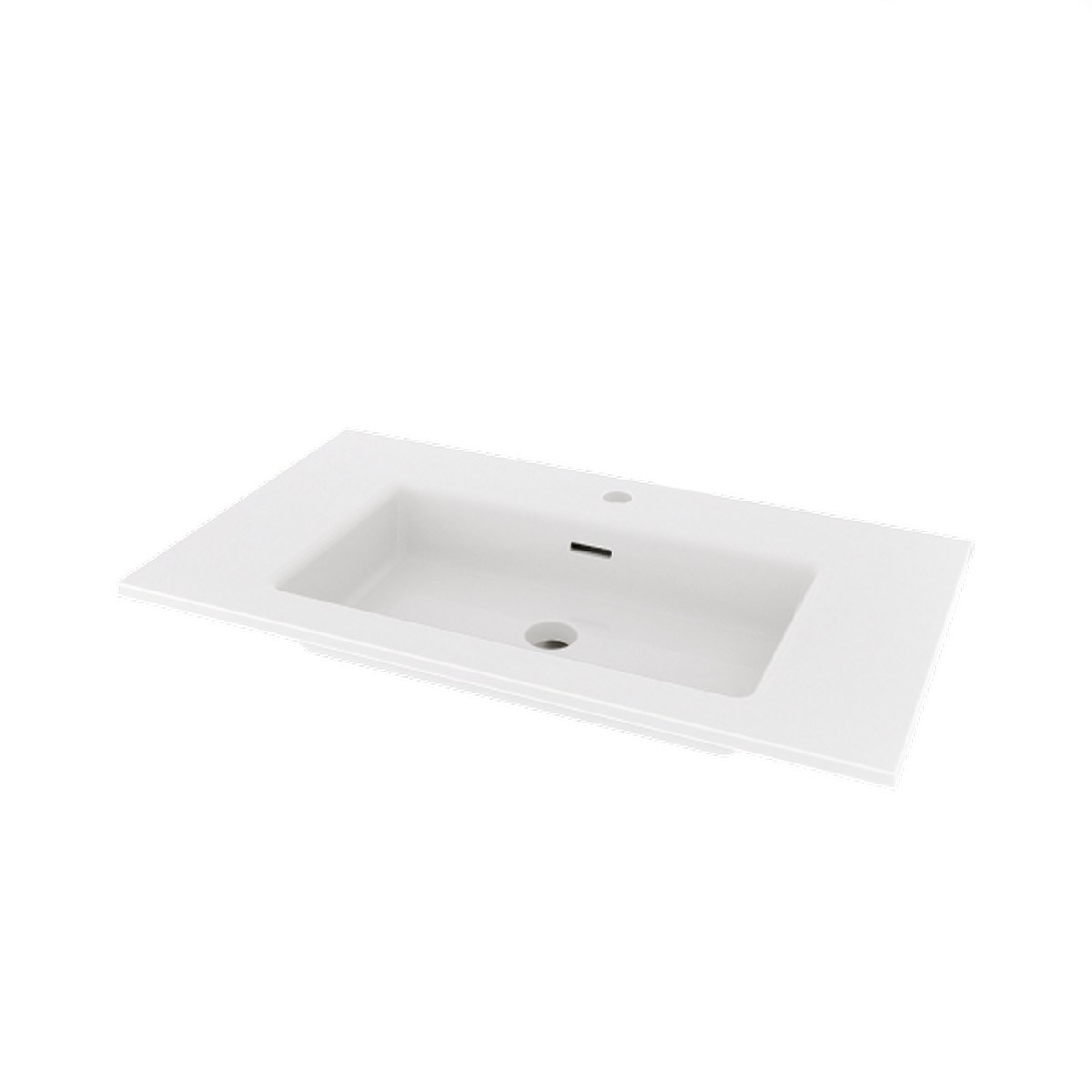 Handfat Floen 80x45cm, Matt, Vit