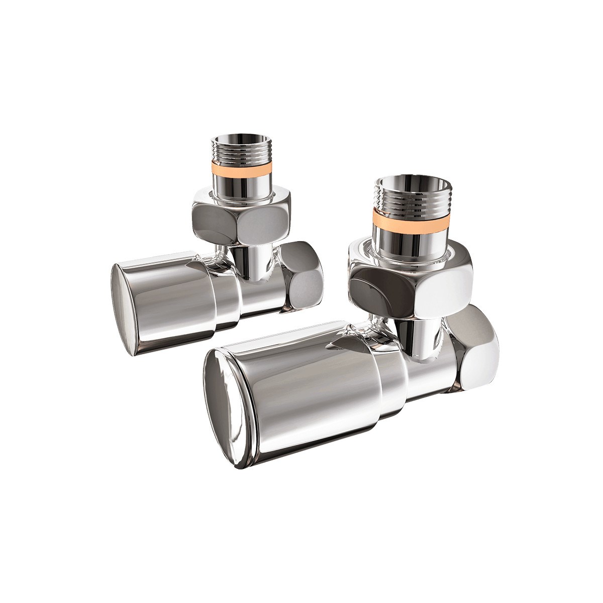 Ventilset Vinkel Blank, Krom