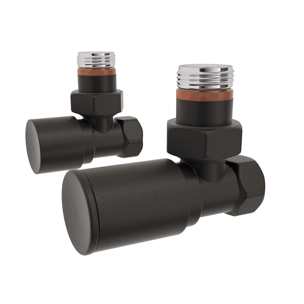 Ventilset Vinkel Matt, Svart