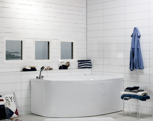 Massagebadkar Sand Bronze 160cm, Höger