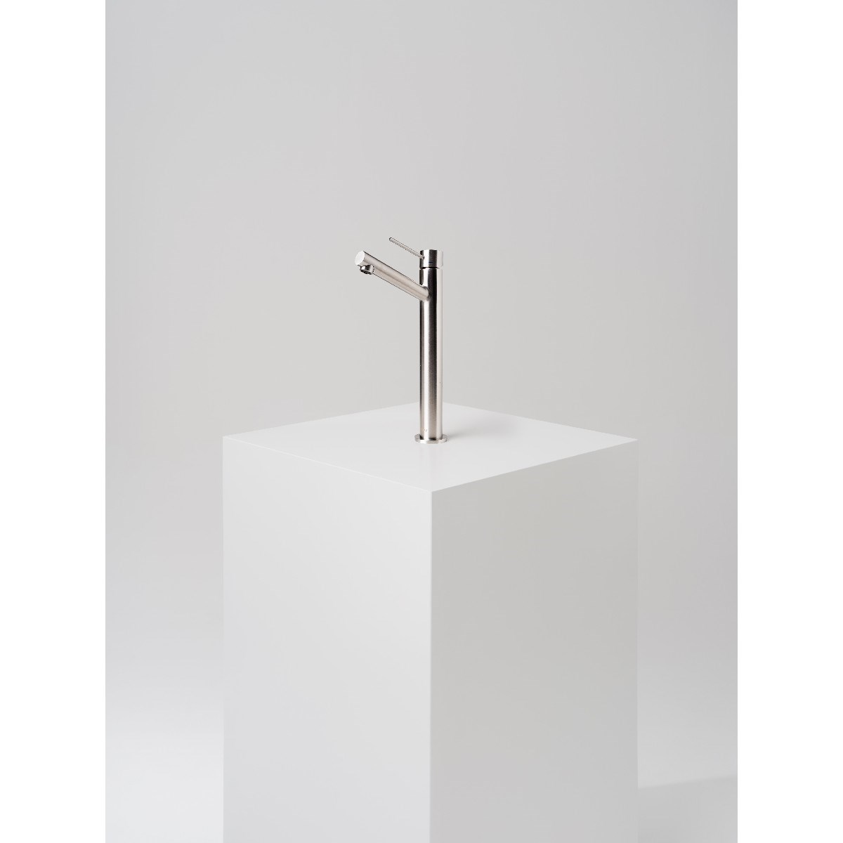 Tvättställsblandare Steel Vector High Brushed Stainless