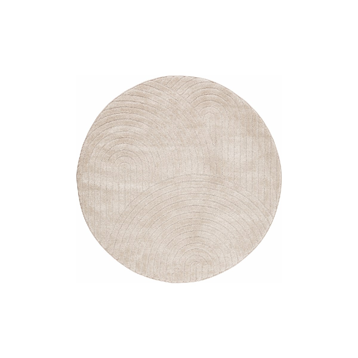 Wiltonmatta Genova Zen Linne Rund Beige, 160cm