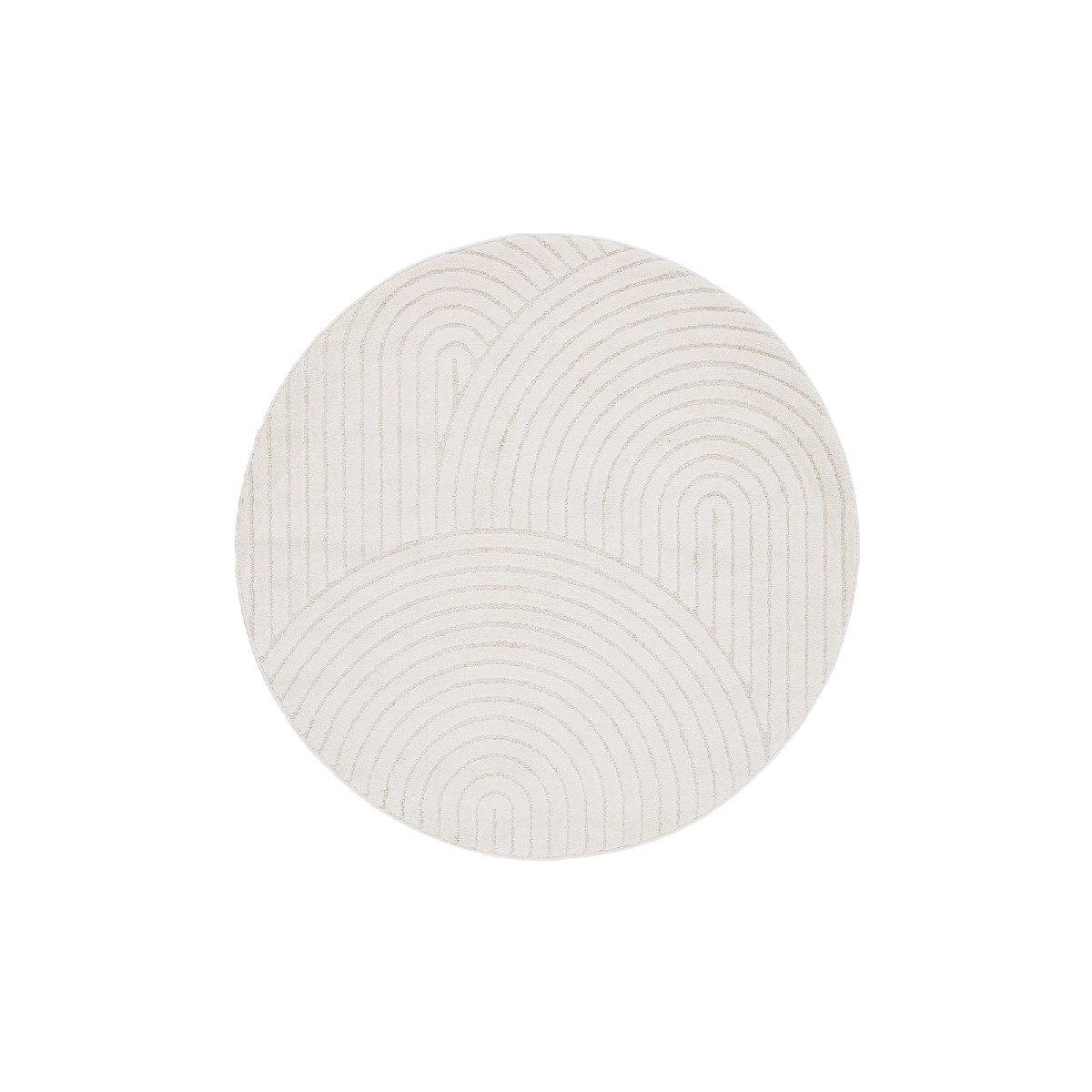 Wiltonmatta Genova Zen Rund Vit, 160cm