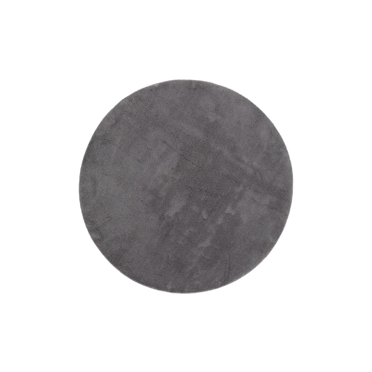 Ryamatta Soft Grafit Rund Mörkgrå, 120cm