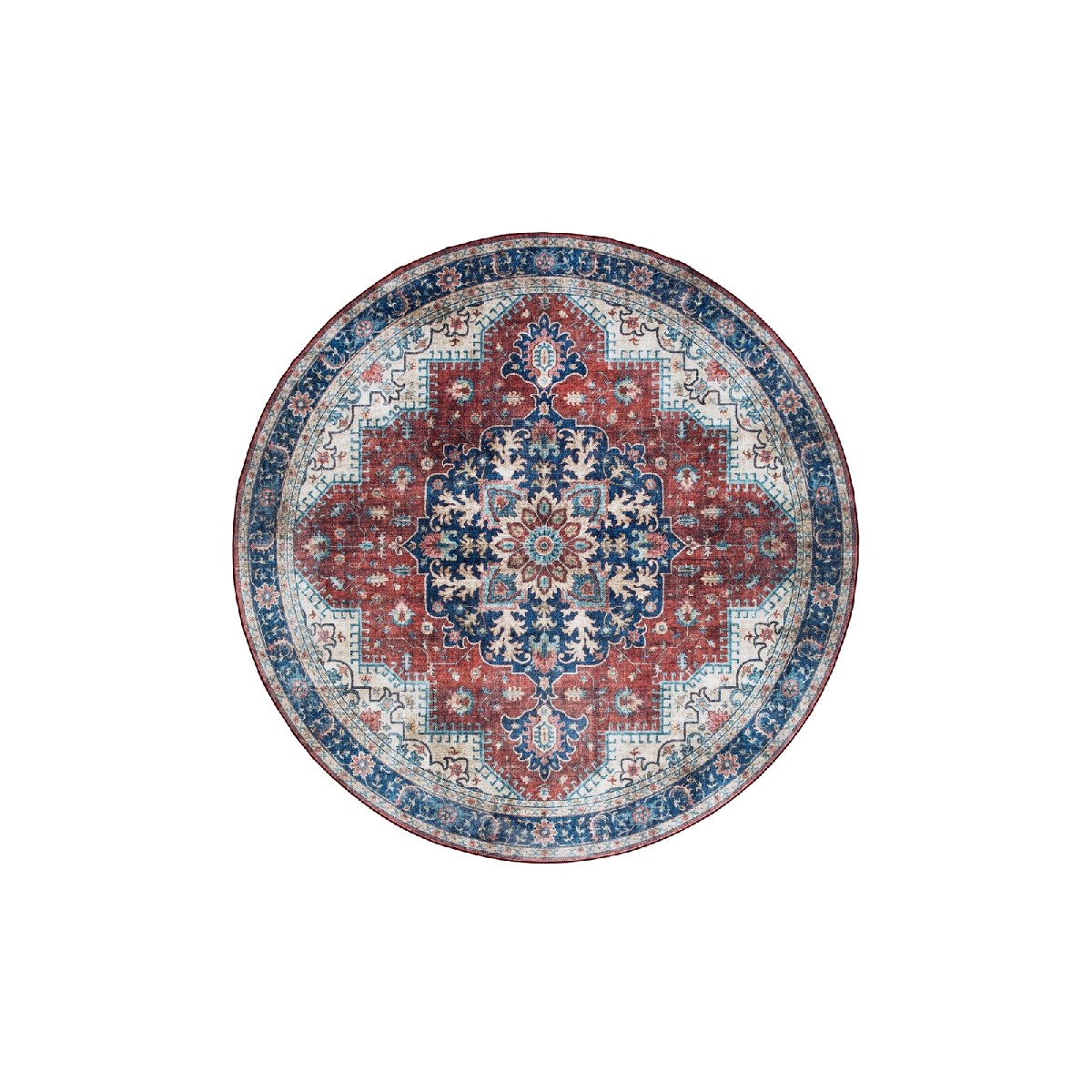 Wiltonmatta Tarfaya Kerman Rund Röd, 200cm