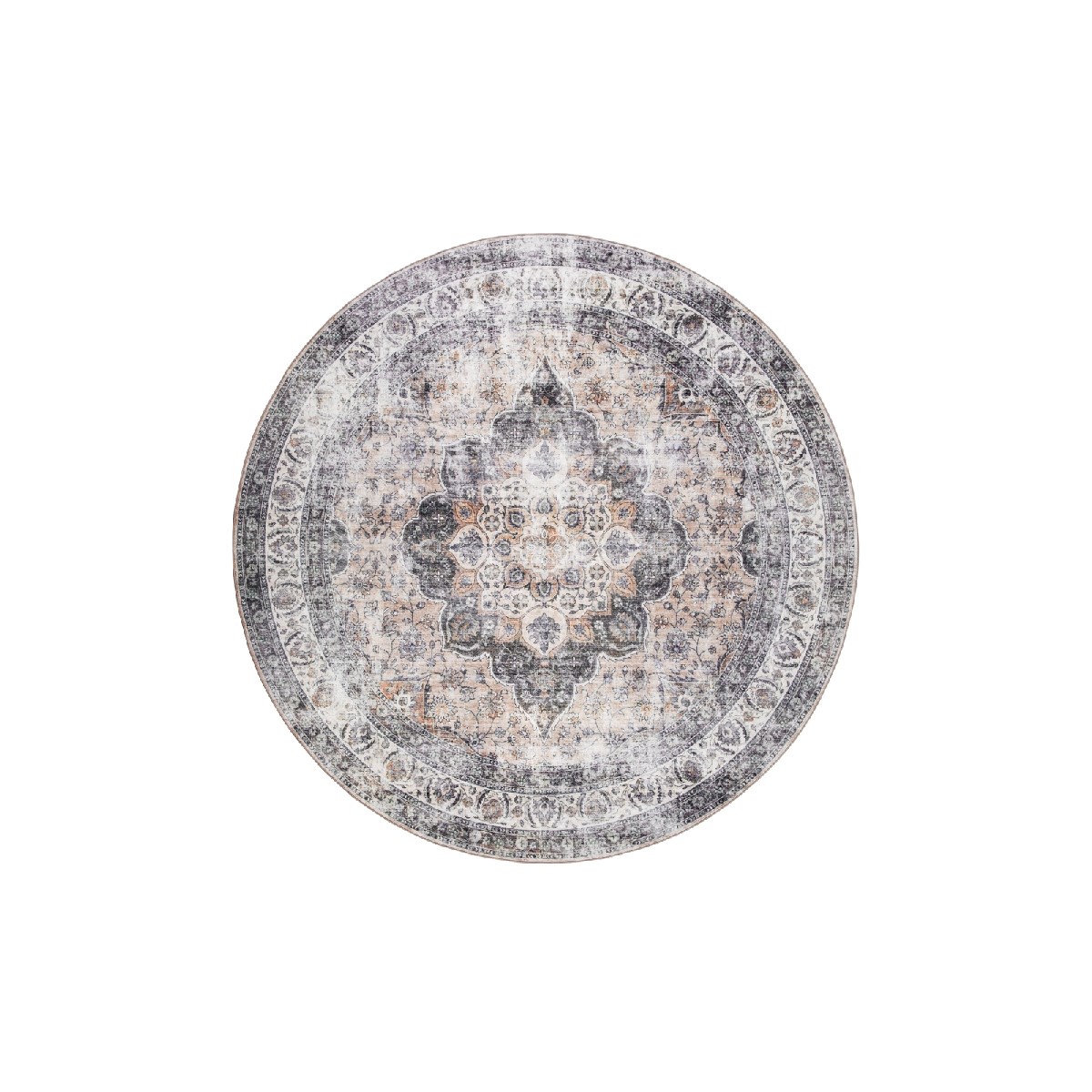 Wiltonmatta Tarfaya Medallion Natur Rund Beige, 200cm