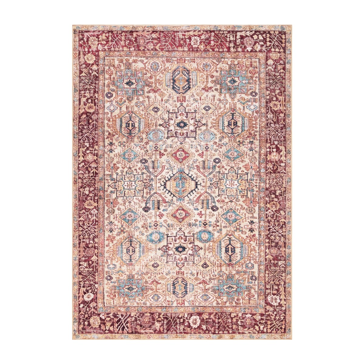 Wiltonmatta Tarfaya Tabriz Roströd Röd, 230x160cm