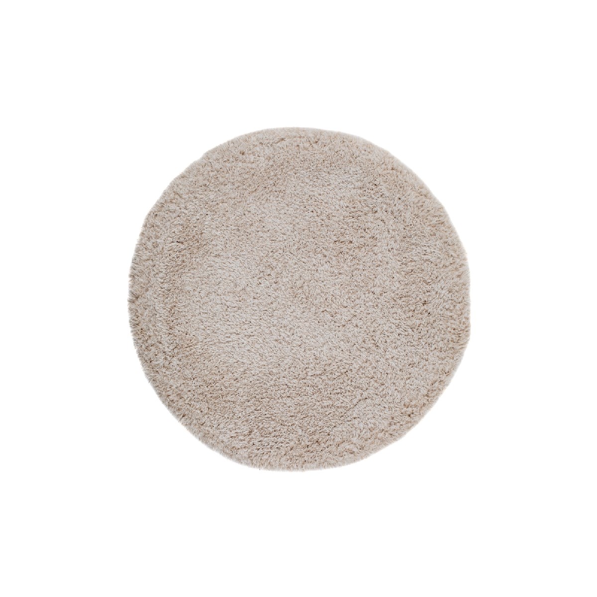 Ryamatta Floki Rund Vit, 200cm