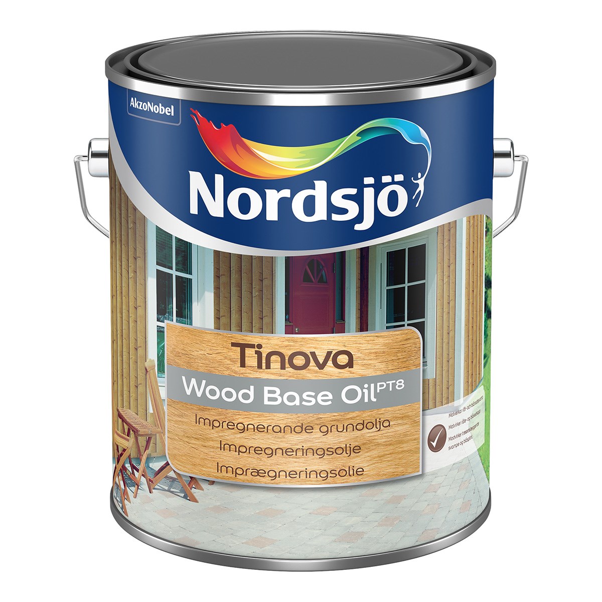 Grundolja Tinova Wood Base Oil Pt8 Transparent, 5L
