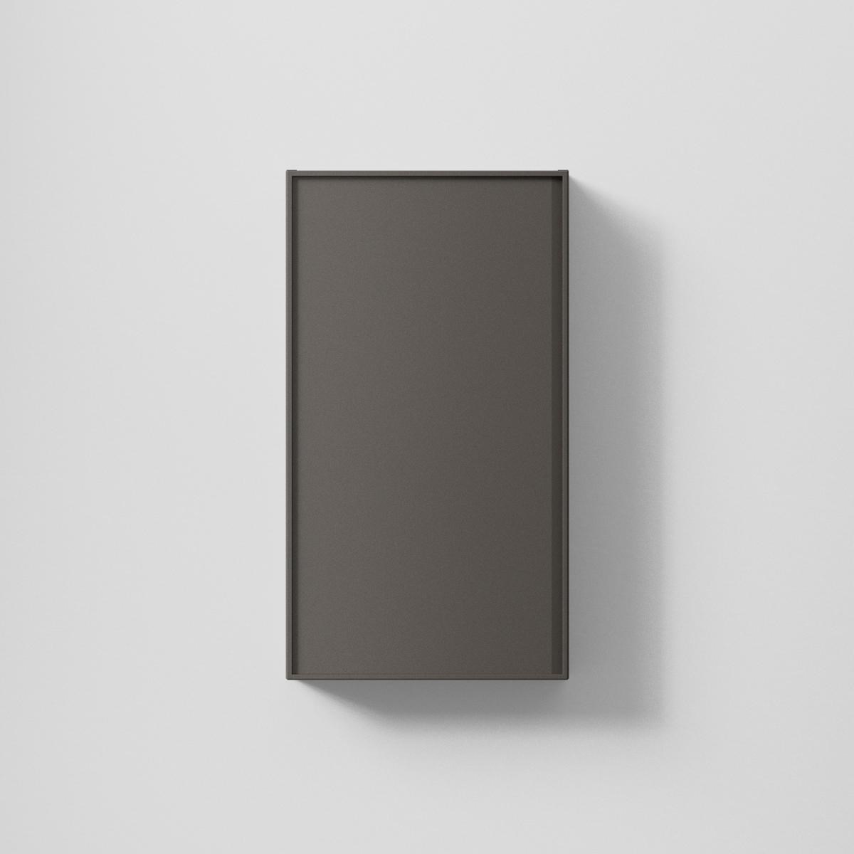 Väggskåp Sense 40x14x72cm, Ram, Höger, Carbon Grey