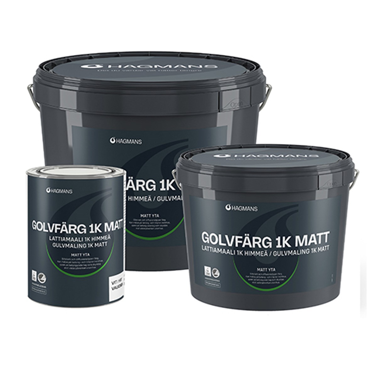 Golvfärg från Hagmans 1K Matt vit
